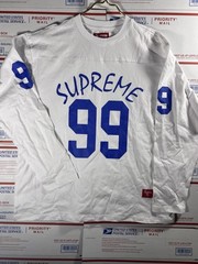 Supreme 99 Long Sleeve Football Top ‘Stone’ 24SS Sz XL