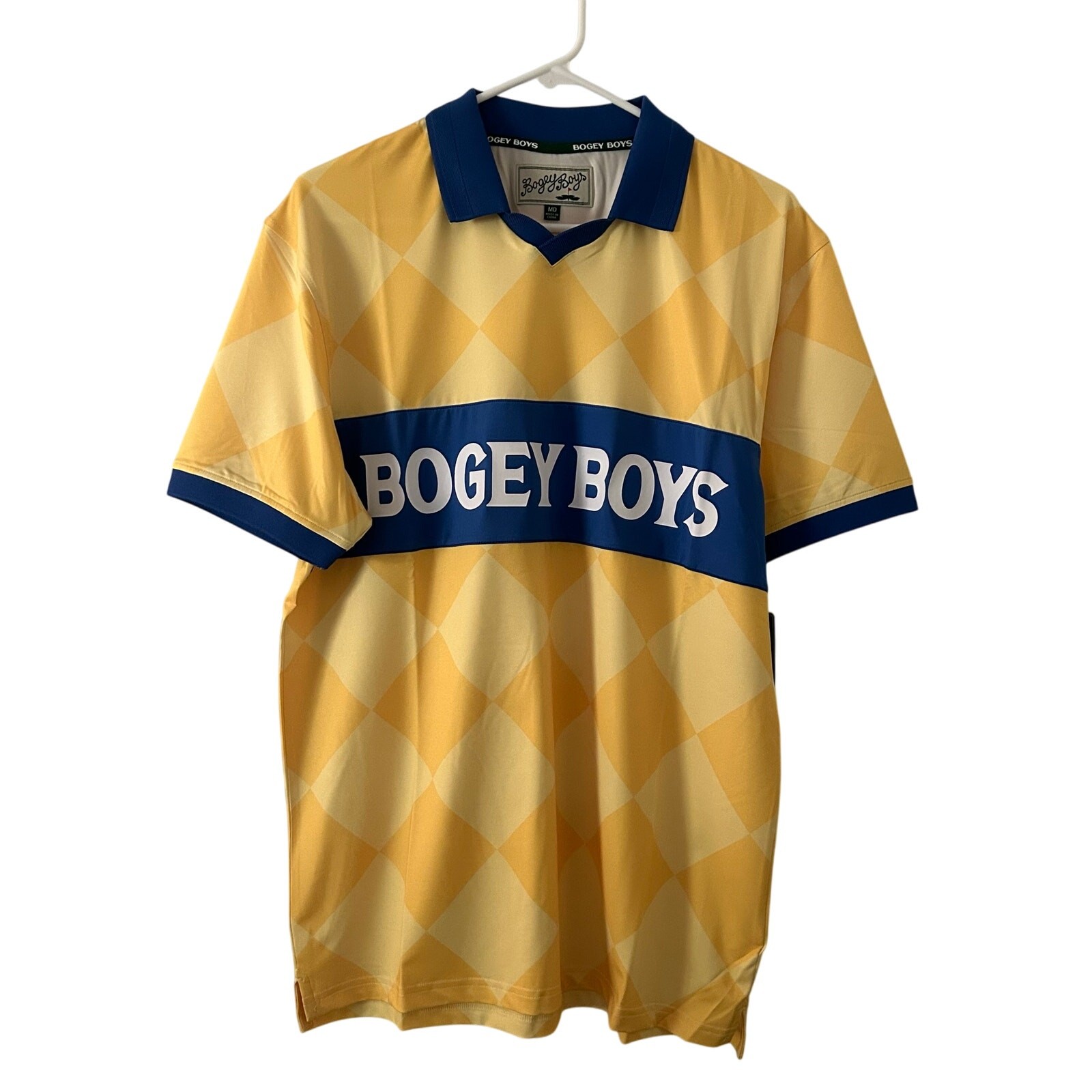 Bogey Boys Athletic Golf Checkered Polo Performance Pullover M Medium New gallery