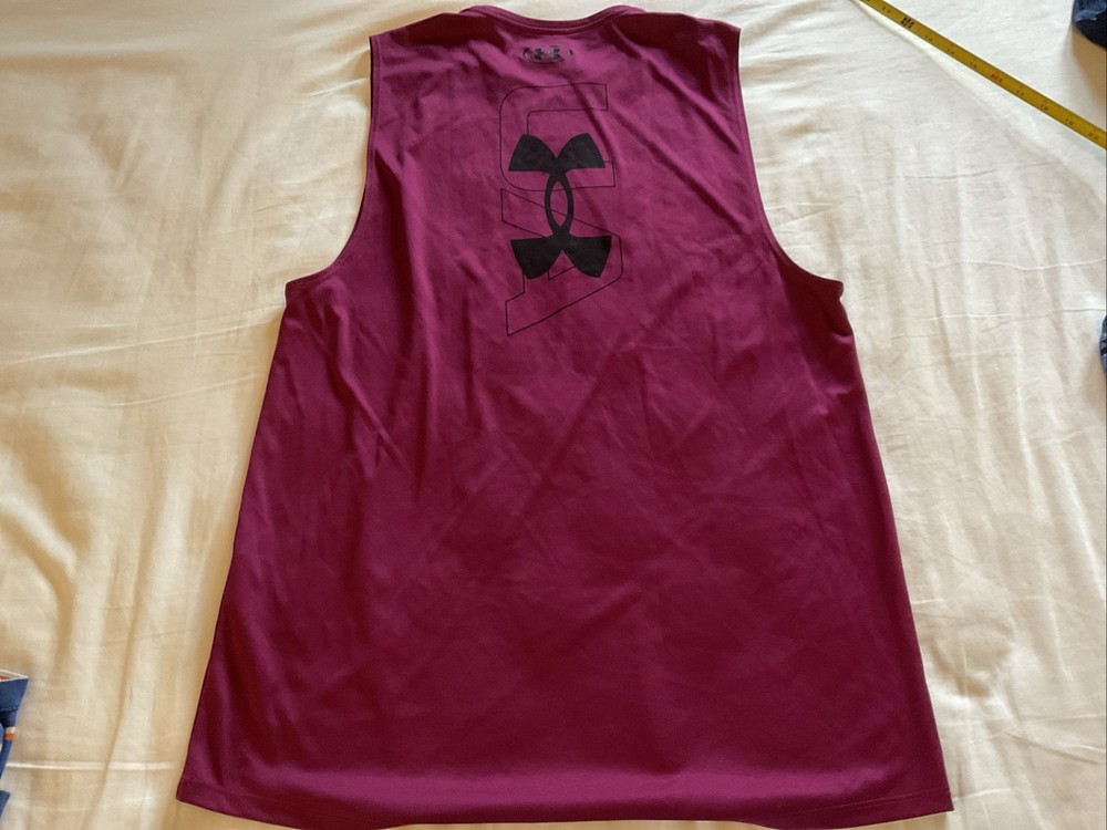 Under Armour Sleeveless Compression Shirt Maroon Size Md/ M/ M