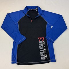 Bugle Boy 77 Tracking System Quarter Zip Pullover Men’s Size M Black Blue