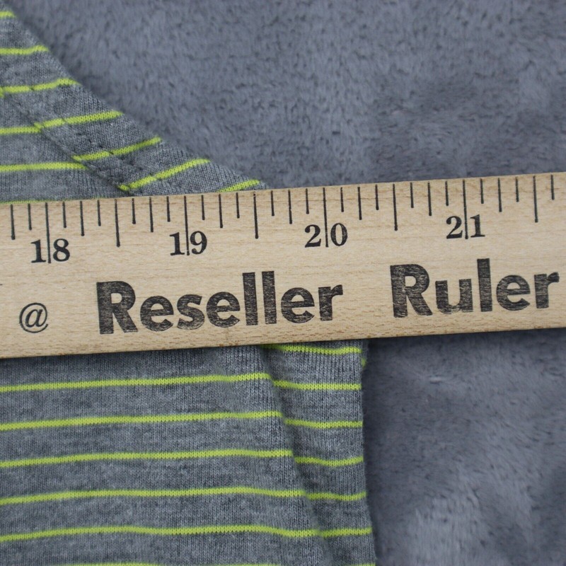Split Shirt Mens L Green Sleeveless Round Neck Pinstripe Pocket Knit Tank Top gallery