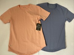 BYLT Shirt Mens Small Polka Dot Drop Cut Stretch Tee Lot of 2