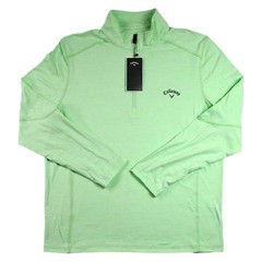 Callaway 1/4 Zip Golf Pullover Mens M Green Ash Stretch Water Repellent $88 NEW