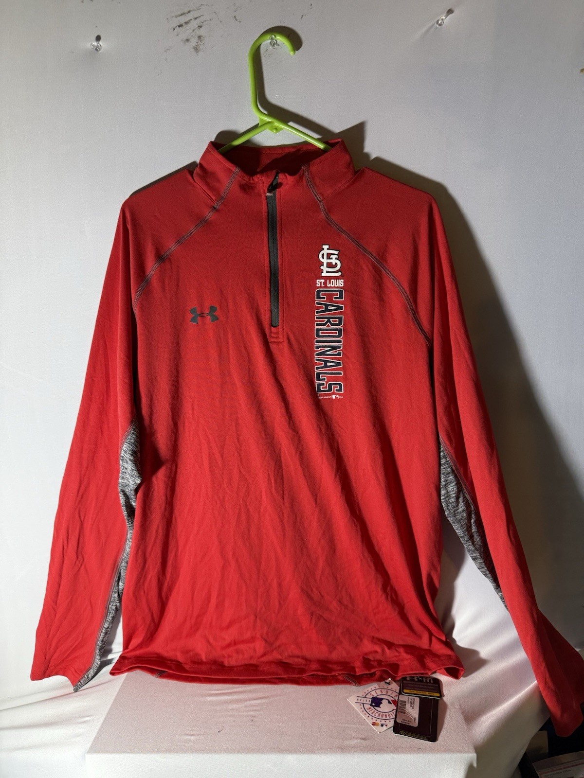 Under Armour HeatGear St. Louis Cardinals 1/4 Zip Loose Fit Long Sleeve M gallery