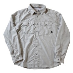 Mountain Hardwear Shirt L Gray Canyon L/S Vented Mesh Lined Button Up Fishing