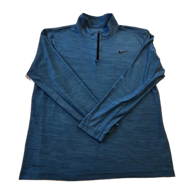 Nike Dri-Fit Oasis Blue Pullover Men’s Large Breathable Long Sleeve 1/4 Zip •EUC gallery