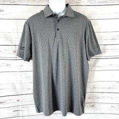 Adidas Polo Shirt Men’s Large Gray Golf Ultimate 365 Club Car Embroidered Logo