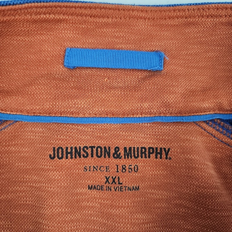 Johnston & Murphy Shirt Mens XXL Blue 1/4 Zip Performance Pullover gallery