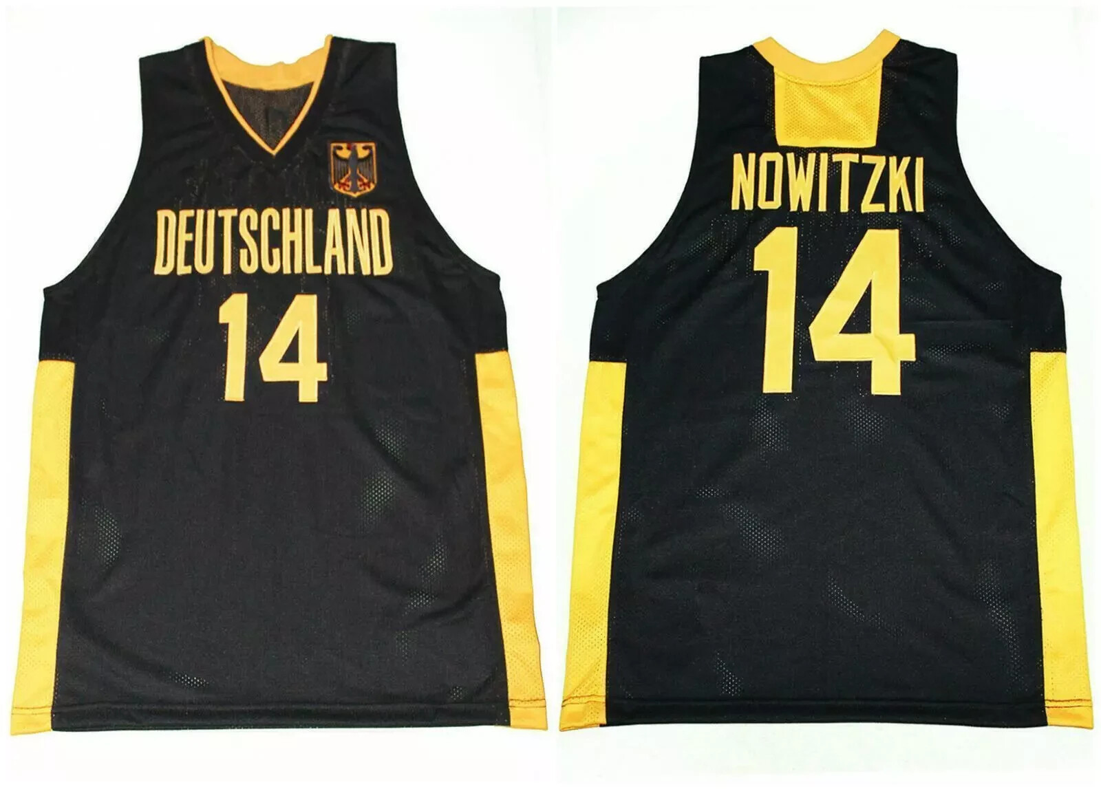 Throwback Dirk #14 Germany Deutschland Basketball Jersey Embroidered Hip Hop gallery
