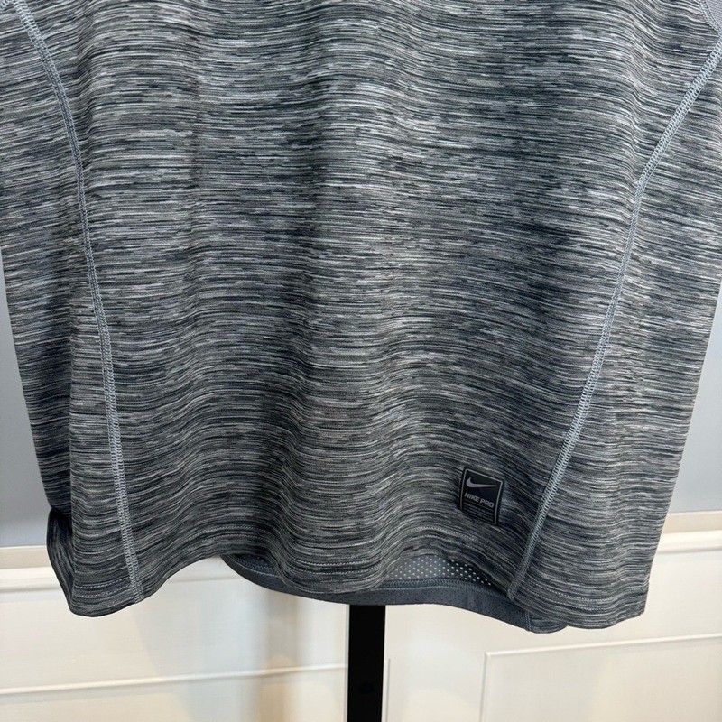 Nike Pro DriFit Hypercool Max Fitted Gray Compression Shirt Men's Large dri fit gallery