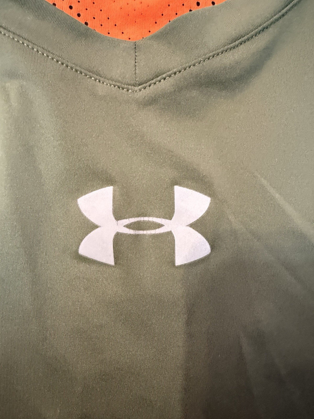 Under Armour NFL Combine Authentic HeatGear Fitted Shirt Men’s XL Green Orange gallery