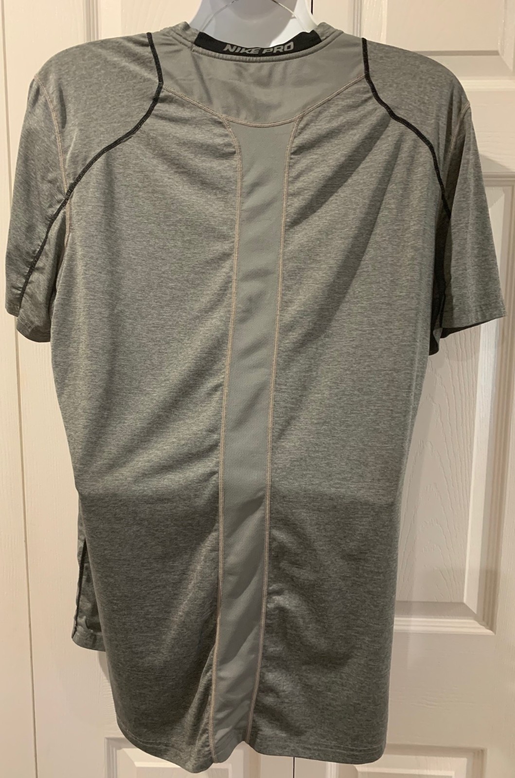 NIKE PRO DRI-FIT FITTED Men's Gray Vented Athletic Sport Shirt XL gallery