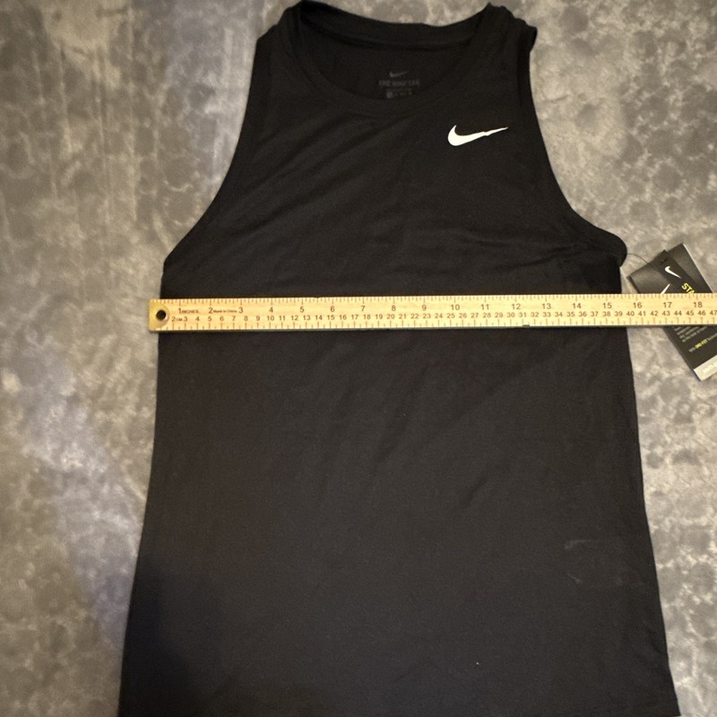 Nike Dri-FIT Women’s Black Solid Crew Neck Sleeveless Training Tank Xs Standard gallery