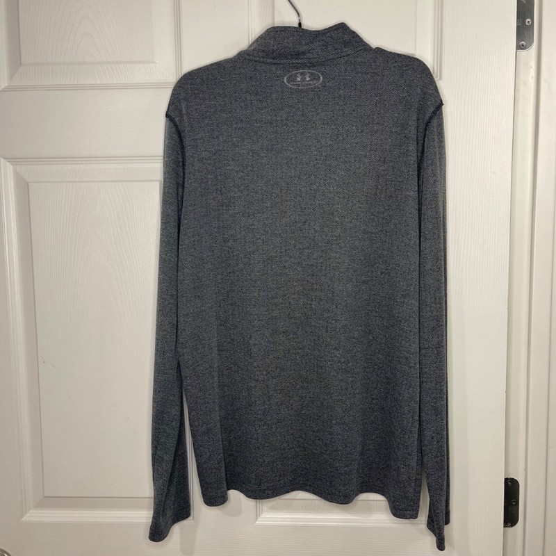 Under Armour Threadborne Siro Quarter Zip Pullover Men's Size Large Gray Chevron gallery