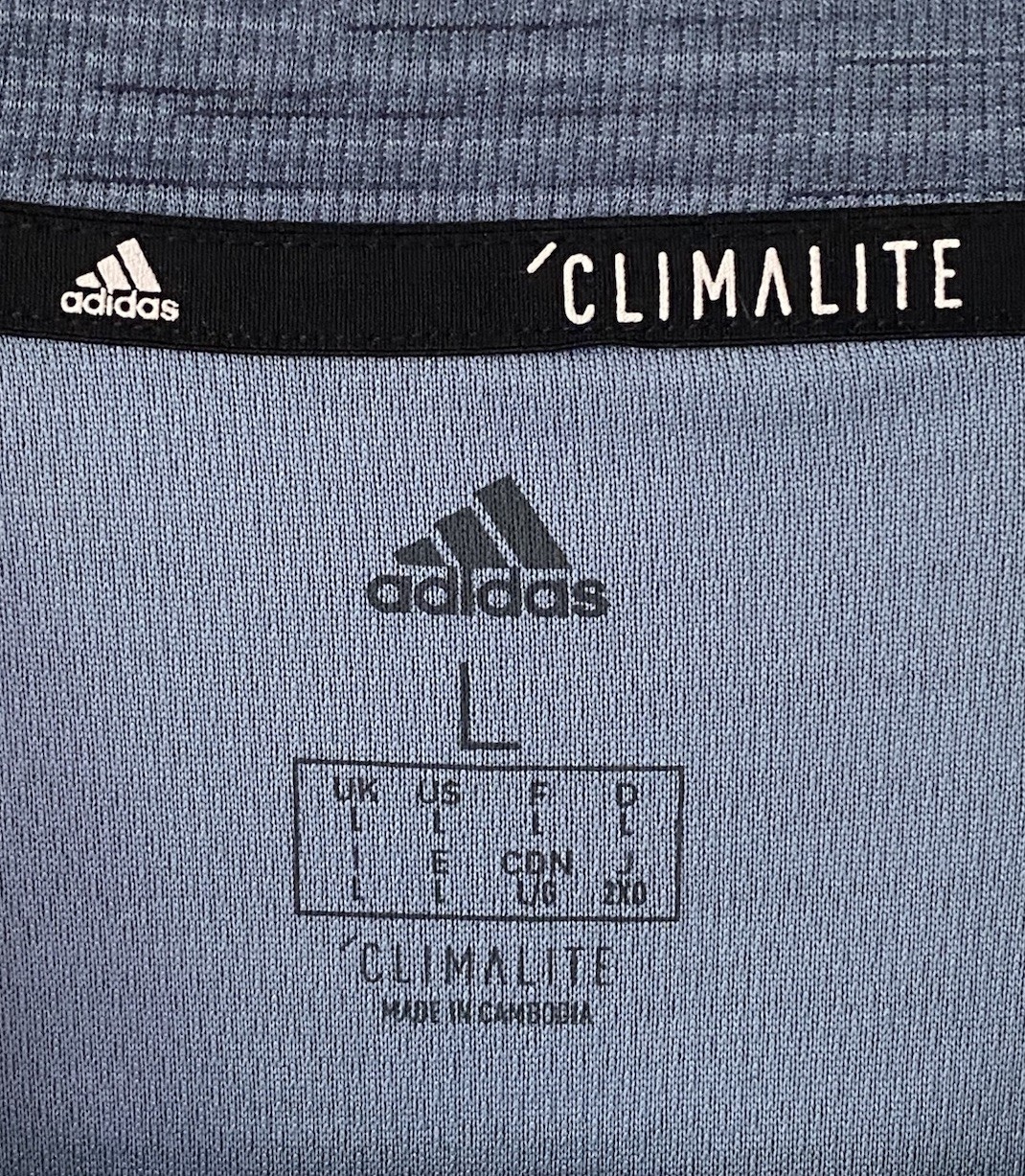 Adidas Climalite T-Shirt Mens Large Blue Heather Athletic RunningTraining CV4654 gallery