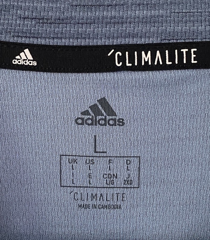 Adidas Climalite T-Shirt Mens Large Blue Heather Athletic RunningTraining CV4654 gallery