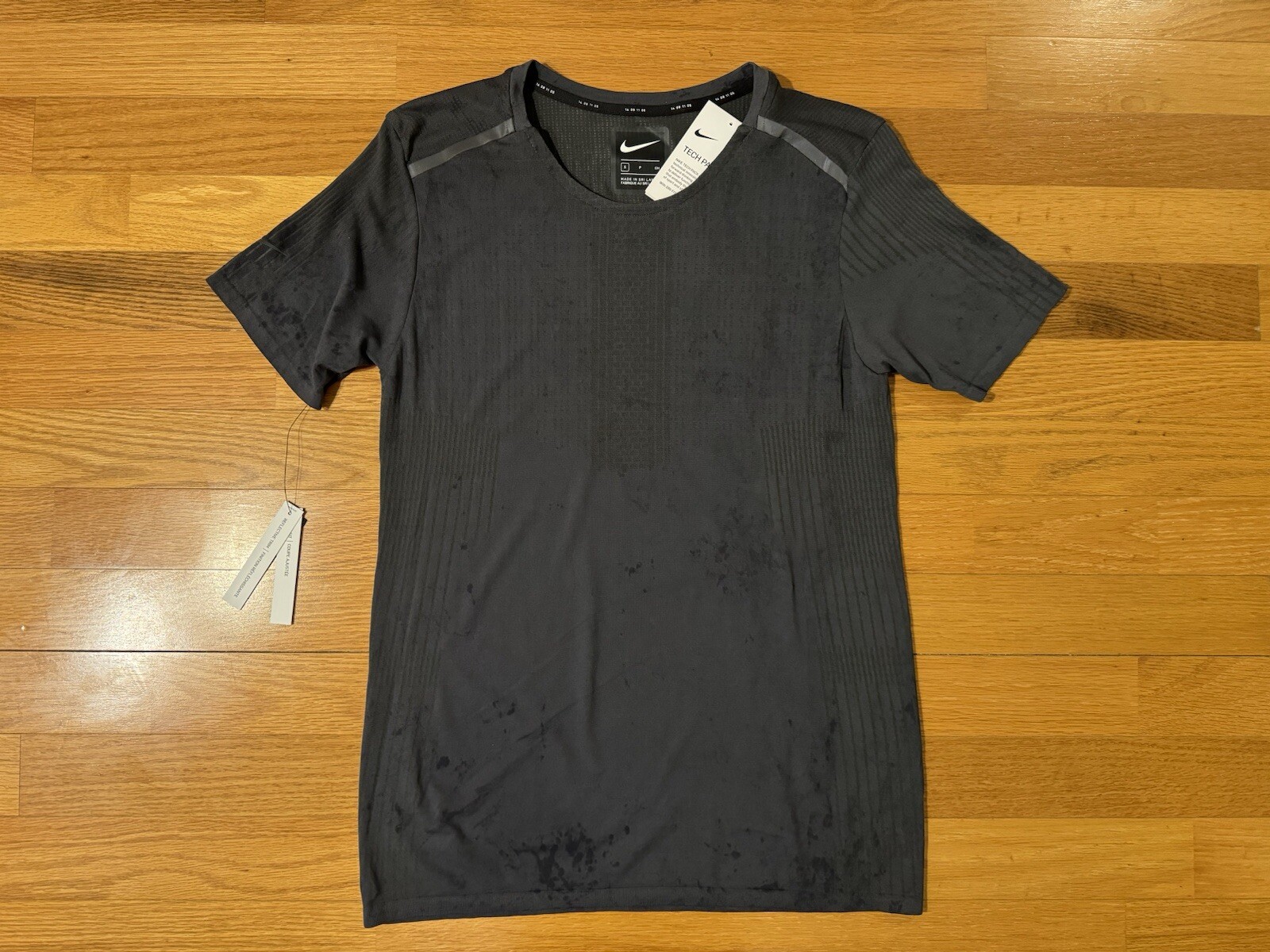 New S Nike Tech Pack Knit Nylon 3M Running Top Shirt Black Grey BV5623-011 Men gallery