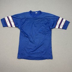 Vintage Football Jersey Southern Athletics School Sports 80s Blue Mesh