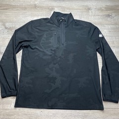 RLX Ralph Lauren Mens Large Black Camo Quarter Zip Performance Pullover Top