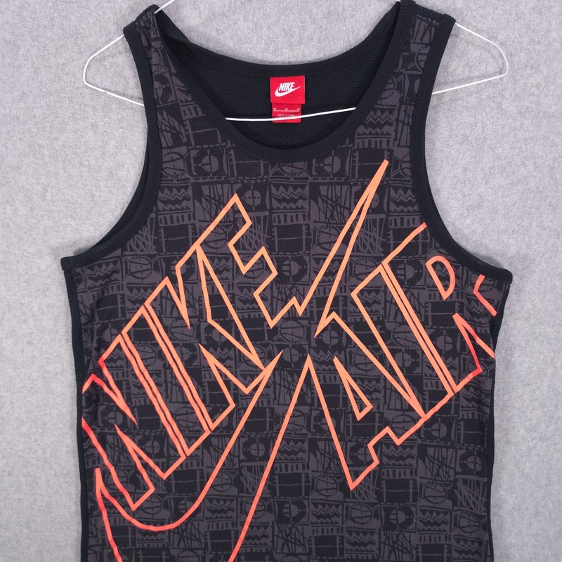 Nike Air Red Tag Y2K Swoosh Spellout Jersey Tank Top Muscle Shirt Mens Medium gallery