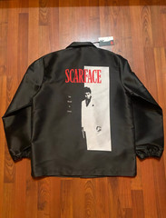 NEW Scarface Movie Jacket Tony Montana Al Pacino RARE Black Jacket Size Large
