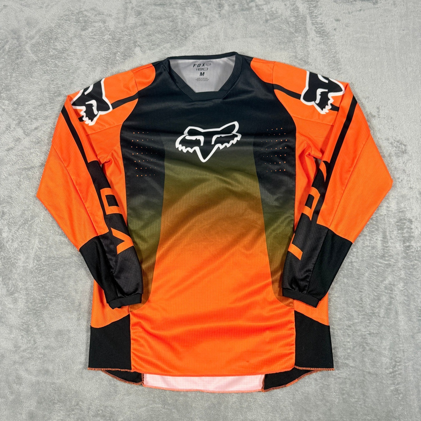 Fox Racing Mens Medium 180 Motocross Jersey Orange Black Gradient gallery