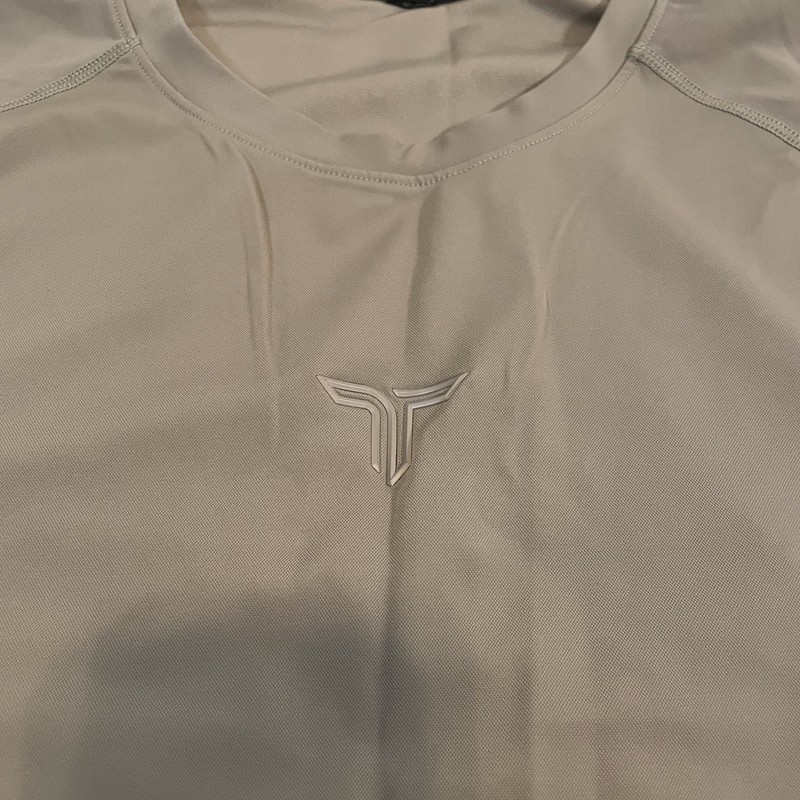 Takedown Mens Performance Short Sleeve T-Shirt Tan Raglan Activewear Top XL gallery