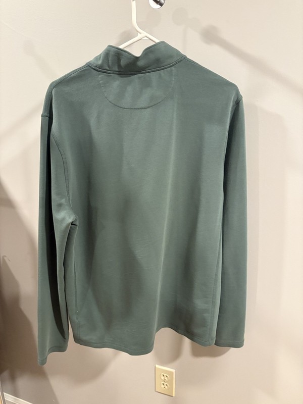 J.Crew Performance Men's Medium Green Quarter Zip Pullover Long Sleeve gallery
