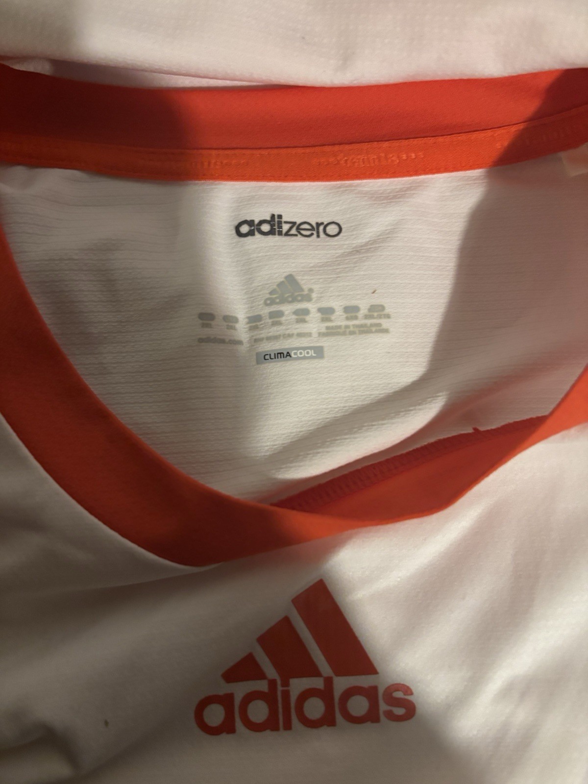 Adidas AdiZero ForMotion Tennis Crew Shirt Men's XXL White Orange gallery