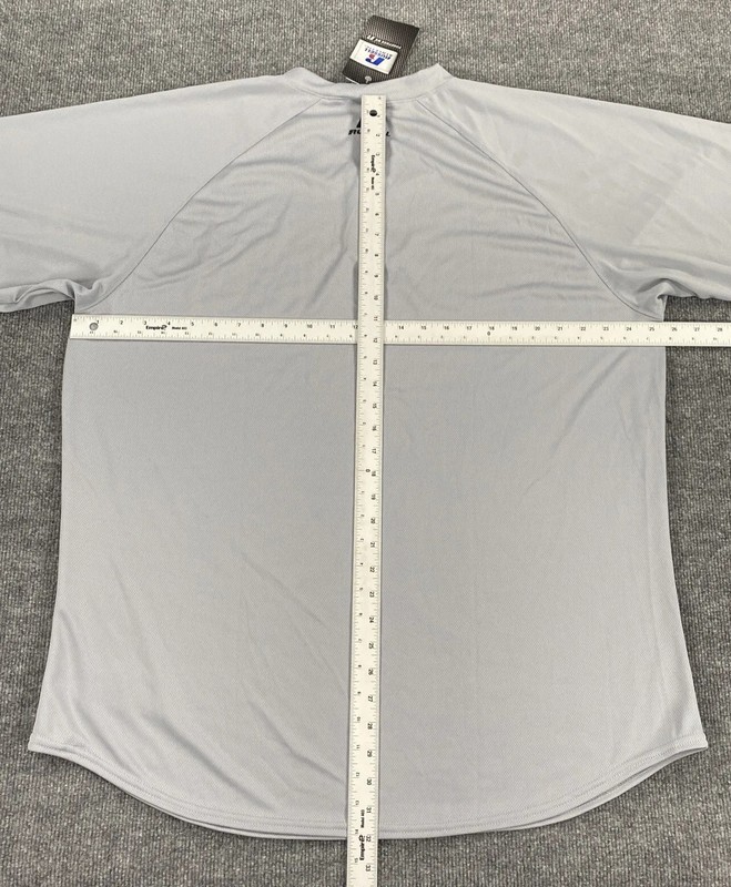 Russell Athletic Mens Two Button Placket Baseball Practice Jersey Grey Size XL gallery