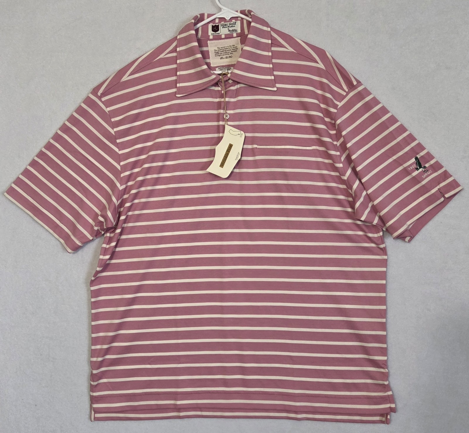 Iliac Men's Golf Polo Black Short Sleeve Size XL Manasquan River GC 1922 NWT gallery