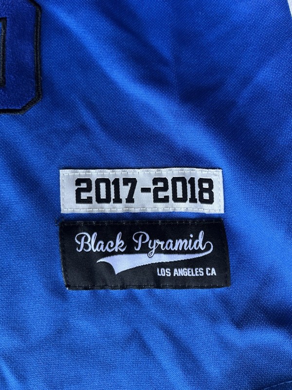 Black Pyramid #23 Stitched Blue Pullover Jersey Size M gallery