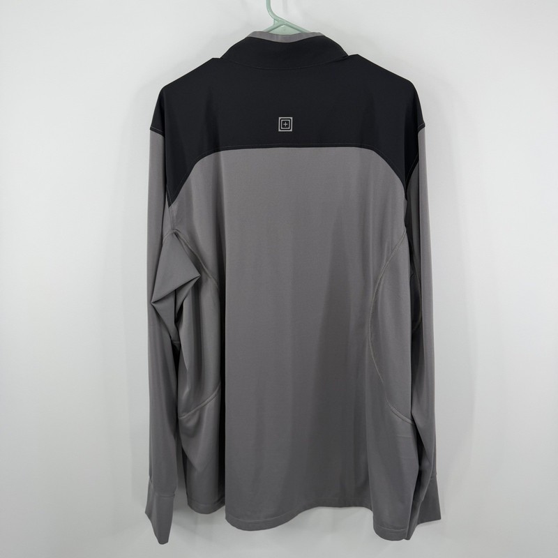 5.11 Tactical 1/4 Zip Pullover Mens 2XL Gray Long Sleeve Performance Shirt gallery