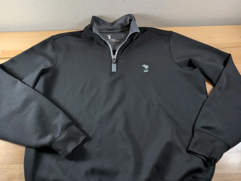 Fairway & Greene F&G Tech 1/4 Zip Pullover Mens Medium Black Embroidered 1987 gallery