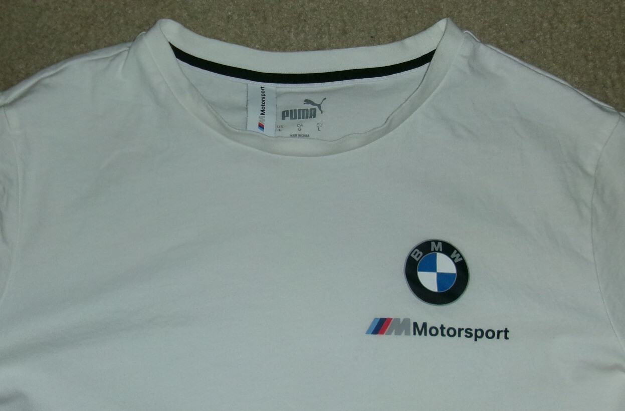 RARE STYLE Authentic BMW MOTORSPORT White PUMA SHIRT L/Large gallery