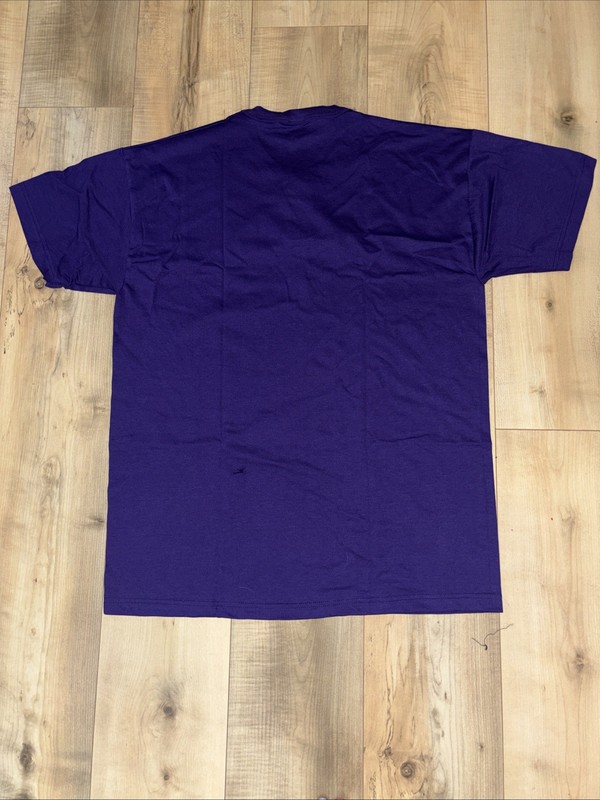 Men’s Russell Athletic 50/50 Purple 2 Button Henley Tee Adult Large gallery