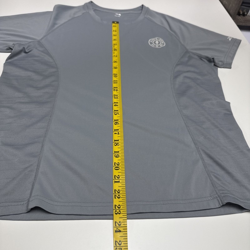 Gold's Gym Logo 2XU Mens XL Gray Wicking Breathable Workout Running T-Shirt gallery