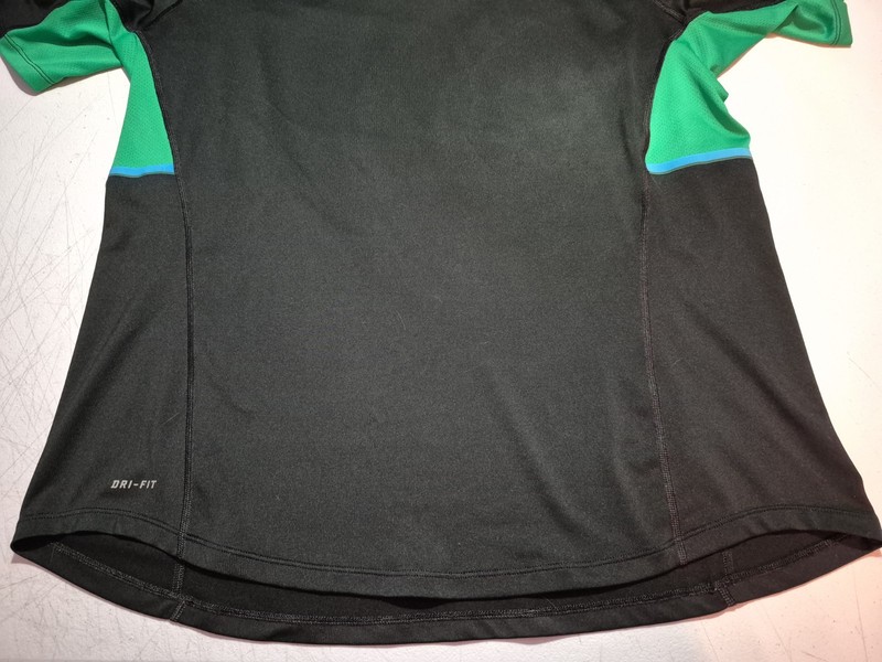 NIKE Running Dri-Fit Black/Green/BlueT-Shirt Men's XL Short Sleeve gallery