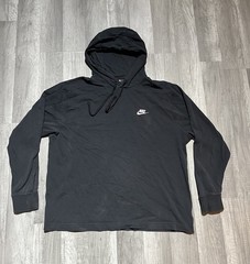 Nike Sportswear Lightweight Pullover Hoodie Men’s Size Large Black Embroidered