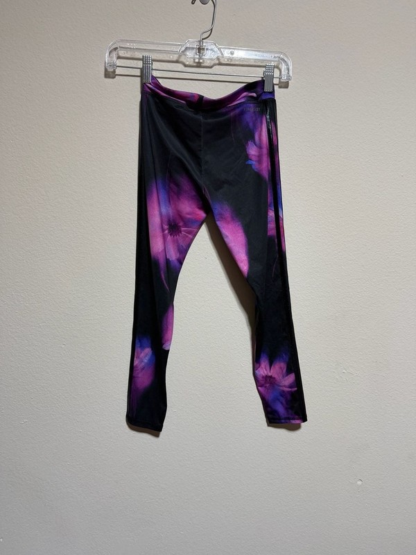 Adidas Girls Floral Print Aeroready Leggings Size S (7/8) gallery