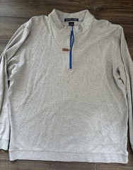 Devon & Jones Men’s Long Sleeve 1/4 Zip Golf Pullover Grey Size XL