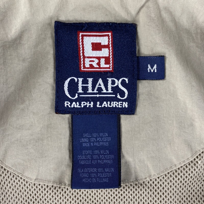 Chaps Ralph Lauren Mens 1/4 Zip Pullover With Hideaway Hood Beige Size Medium gallery
