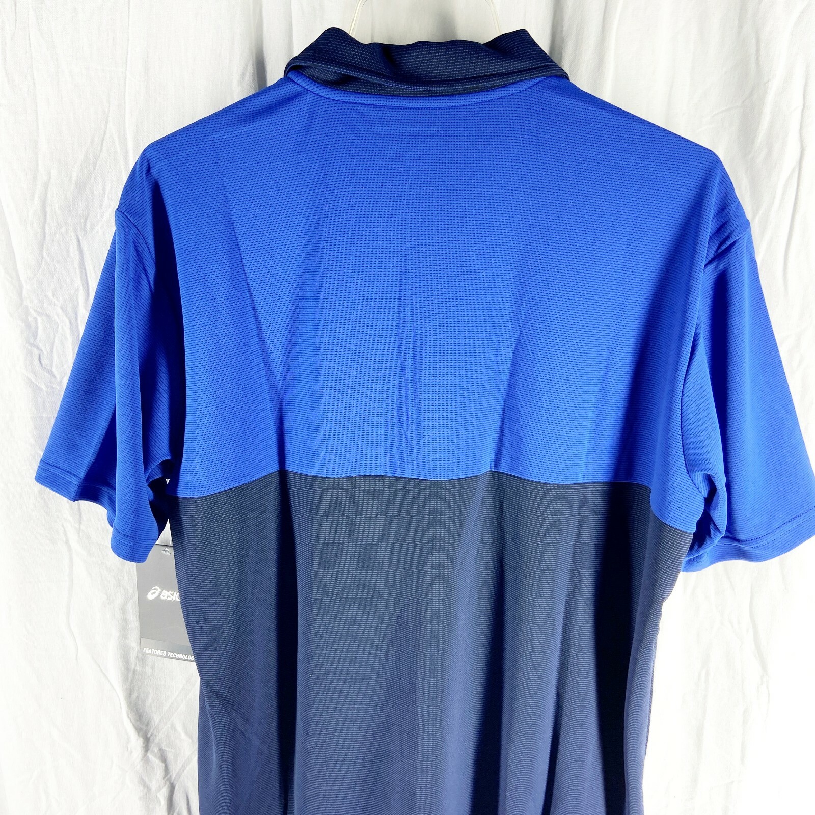ASICS Mens State Polo Button Up Blue Dark Blue Golf Tennis 50+ UPF S, M, XXXL gallery