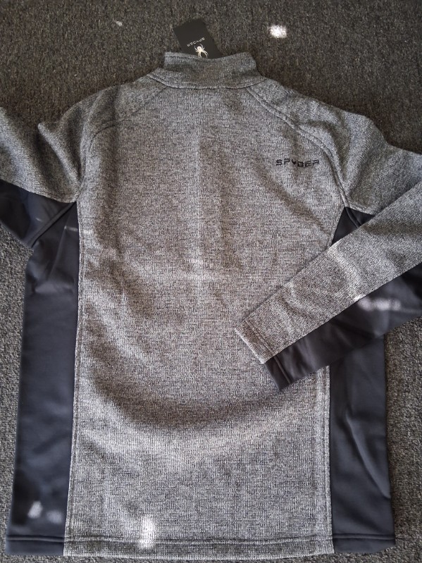 Spyder Half Zipper Pullover XL Black Heather/Grey (Qty Avail) gallery