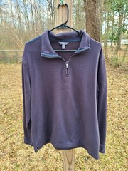 Van Heusen flex zip collar top size large