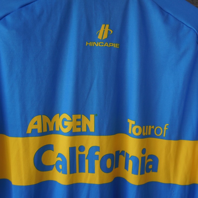 Hincapie Men 2XL Club Cycling Jersey Amgen Tour Of California 2010 Blue Polyeste gallery