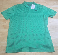 Nike Dri-FIT Polka Dots Swoosh Golf Polo Stadium Green FZ5648-324 Men X-Large