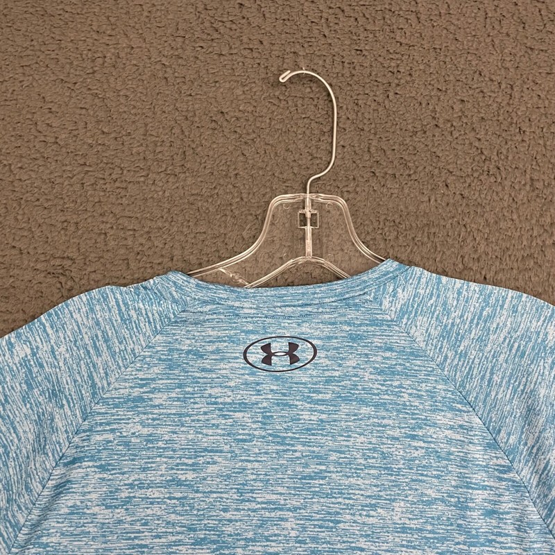 Under Armour T-Shirt Mens Large Blue Tech Tee Activewear Workout Gym Sports Dad gallery