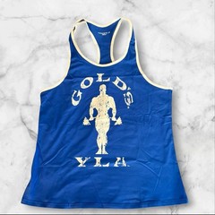 Golds gym Mens Stringer Tank Top Workout Shirt New Size Large Rare Color – BLUE