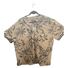 Forever 21 Mesh Floral Print Baseball Jersey Men XXL NWT